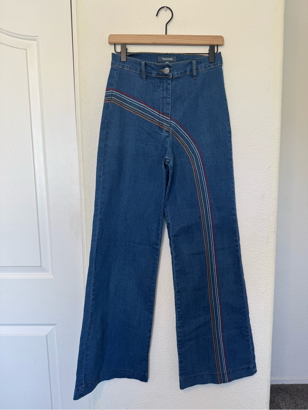 NWT Modcloth Rainbow Flare Jeans Size US 8 Vintage - Picture 3 of 10